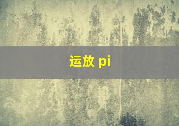 运放 pi